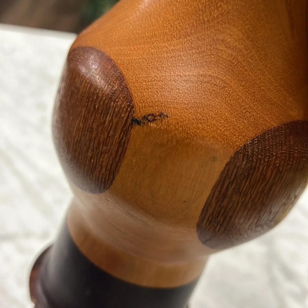 Handmade Two Tone Wooden Vase